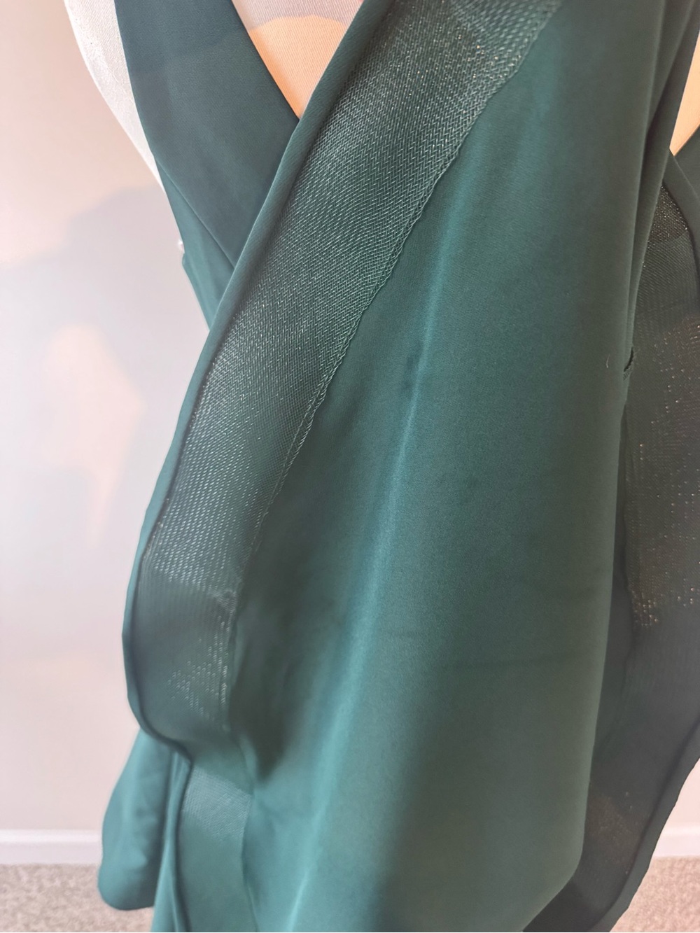 JJ’s House Dark Green Fit & Flare Cocktail Dress NWT US 0 V-Neck Party Prom - Picture 5 of 8